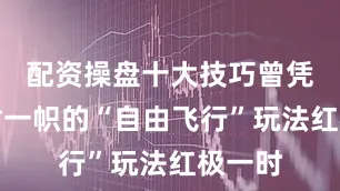 配资操盘十大技巧曾凭借独树一帜的“自由飞行”玩法红极一时